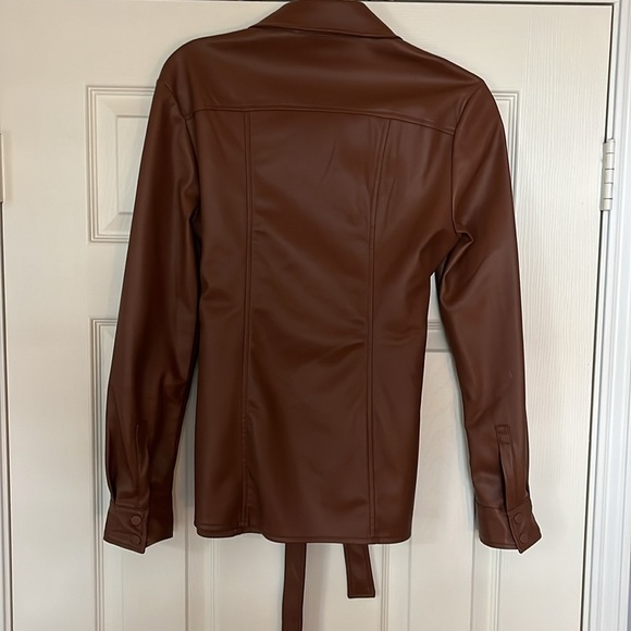 Philosophy brown women’s leather jacket - Picture 3 of 4